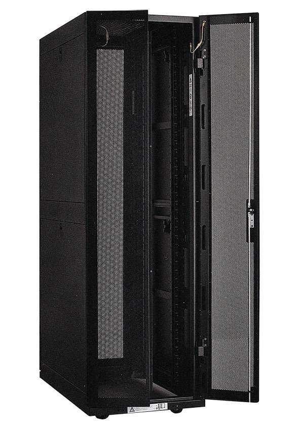XtendLan 42U/600x1000 stojanový, černý, perforované dvoukřídlé dveře a záda