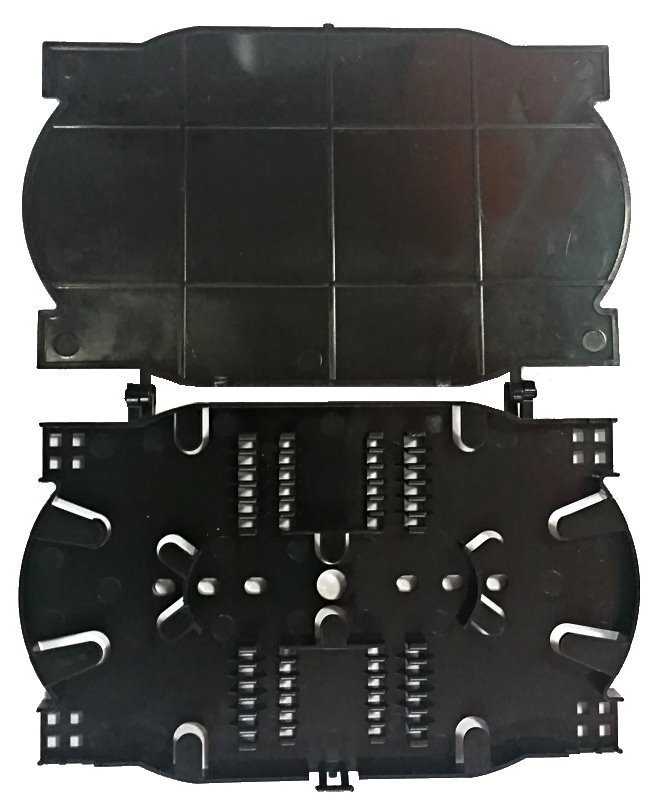 XtendLan plastová optická kazeta s pro uchycení 24 svarků průměru 4mm, svarky vedle sebe