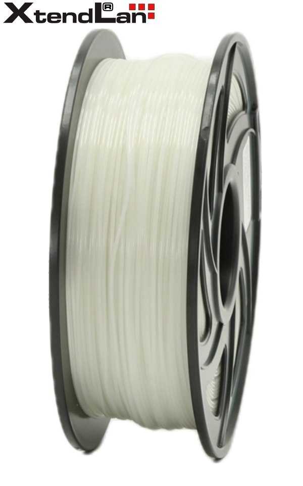 XtendLAN PLA filament 1,75mm průhledný bílý/natural 1kg