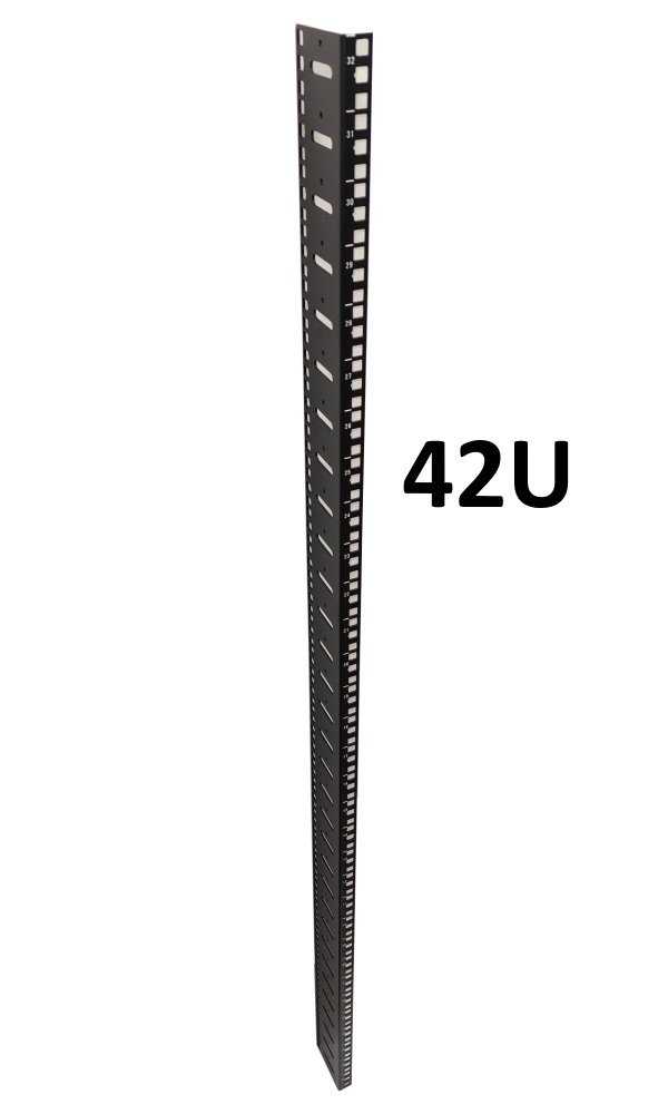 XtendLan Vertikální montážní lišta ECO 42U, pro servery šíře 480mm, černá