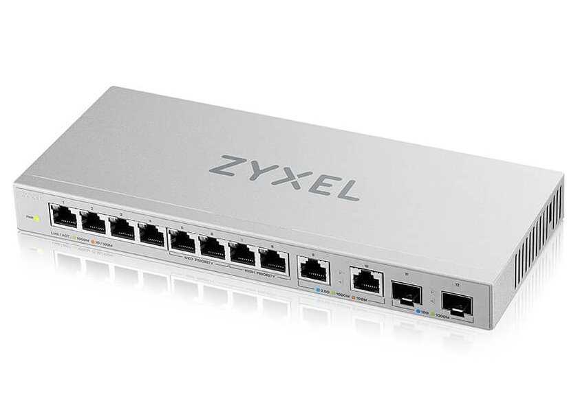 ZyXEL XGS1010-12,8-Port Gigabit Unmanaged Switch with 8-Port 1G + 2-Port 2.5G + 2-Port SFP+