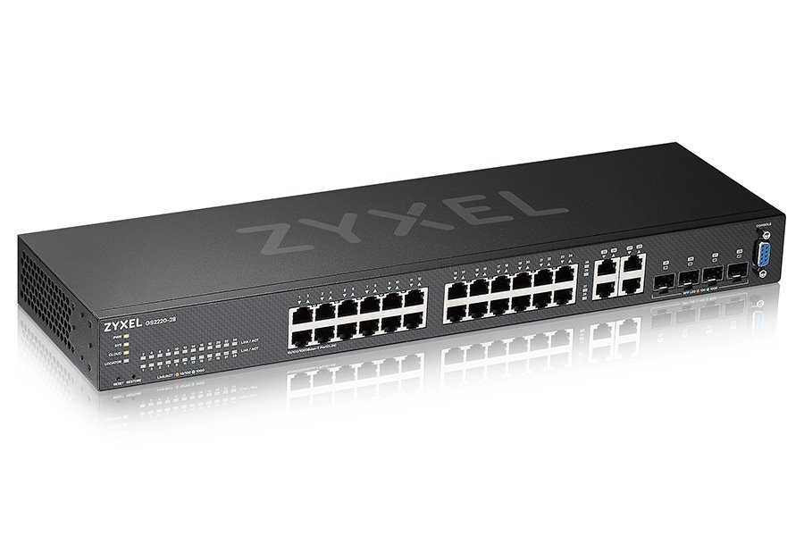 ZyXEL GS2220-28, EU region, 24-port GbE L2 Switch with GbE Uplink (1 year NCC Pro pack license bundled)