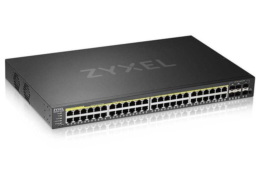 ZyXEL GS2220-50HP, EU region, 48-port GbE L2 PoE Switch with GbE Uplink (1 year NCC Pro pack license bundled)