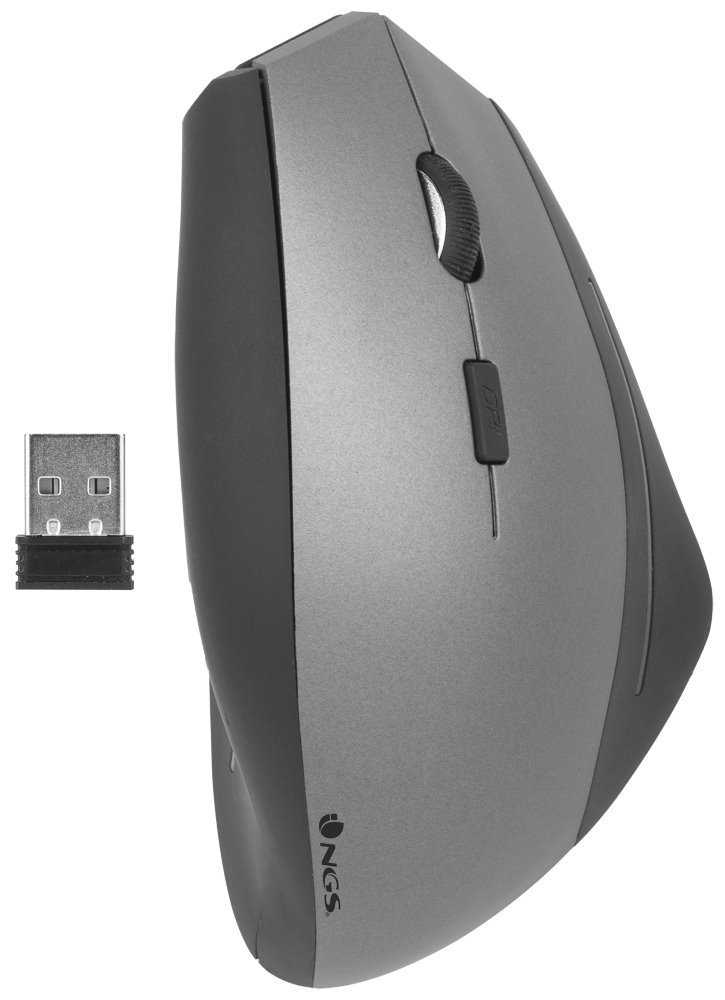 NGS myš EVOZEN/ Bezdrátová/ Ergonomická/ až 1600 dpi/ 5 tlačítek/ USB