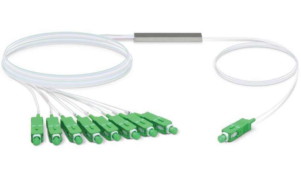 Ubiquiti UFiber Splitter 8 - optický rozbočovač 1:8, 1260-1650 nm, SC/APC konektory, délka 1,5 m