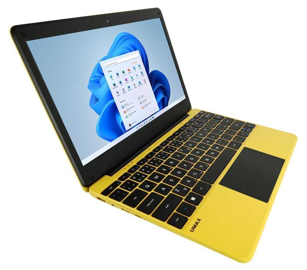 UMAX notebook VisionBook 12WRx/ 11,6" IPS/ 1366x768/ N4020/ 4GB/ 128GB Flash/ mini HDMI/ 2x USB/ USB-C/ W11 Pro/ žlutý