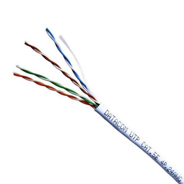 DATACOM kabel drát C5E UTP PVC 305m box bílý