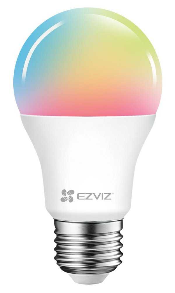 EZVIZ chytrá LED žárovka LB1 (Color)/ Wi-Fi/ E27/ A60/ 8W/ 230V/ 806lm/ 6500K/ teplá až studená bílá/ stmívatelná