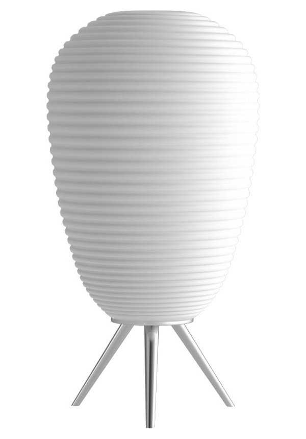 IMMAX NEO COCONO stolní lampa bílé sklo 24x43cm včetně SMART zdroje E27 RGBW, TUYA