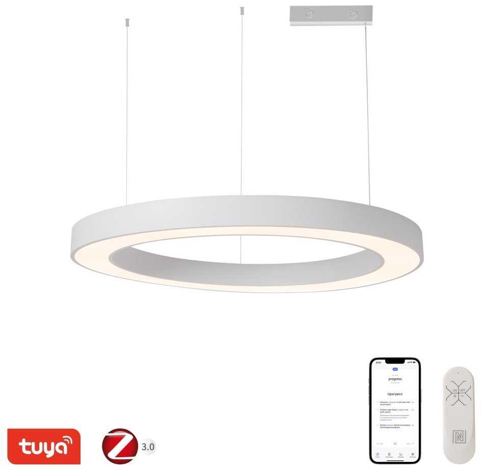 IMMAX NEO PASTEL SLIM SMART závěsné svítidlo 95 x 7cm 68W bílé Zigbee 3.0, TUYA