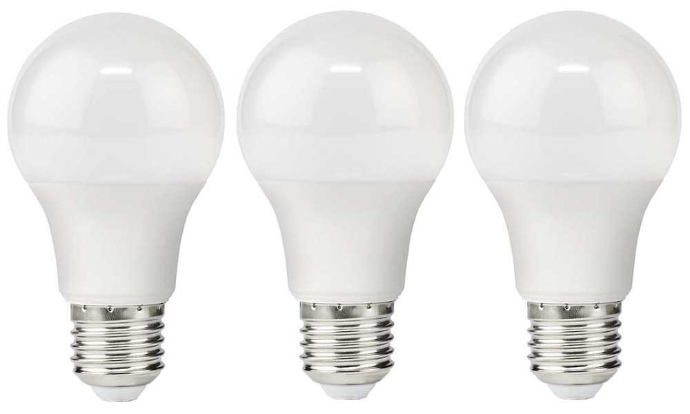 NEDIS LED žárovka E27/ A60/ 4,9 W/ 220 V/ 470 lm/ 2700 K/ teplá bílá/ matná/ 3 kusy