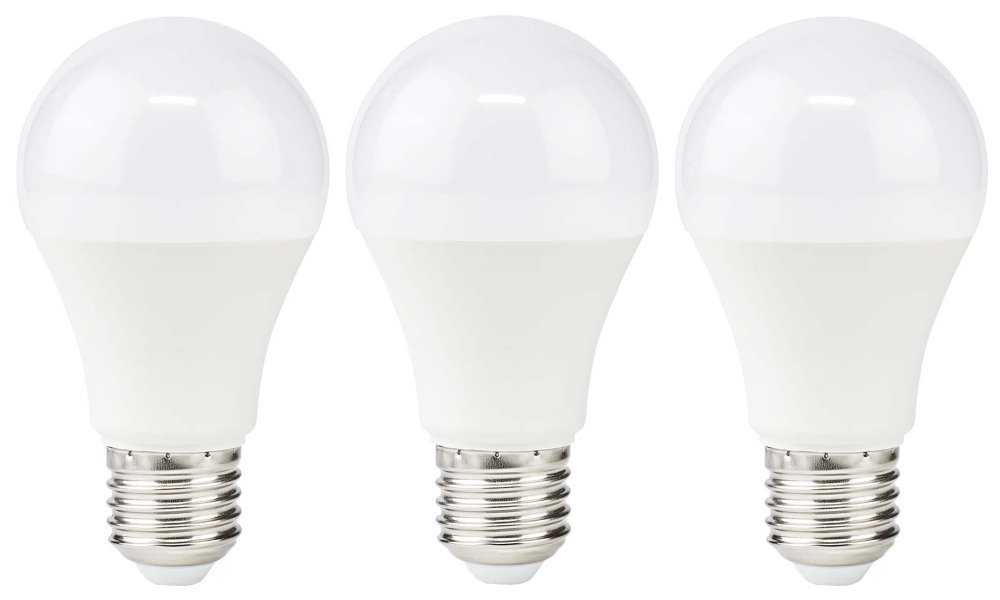 NEDIS LED žárovka E27/ A60/ 8 W/ 220 V/ 806 lm/ 2700 K/ teplá bílá/ matná/ 3 kusy