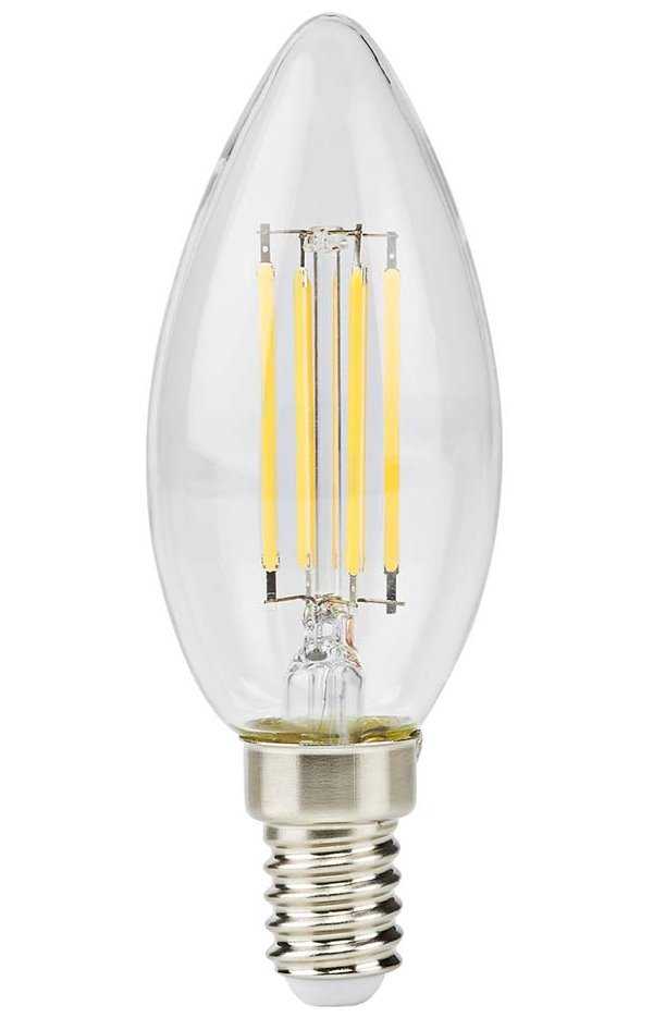 NEDIS LED žárovka E14/ svíčka/ 4,5 W/ 220 V/ 470 lm/ 2700 K/ stmívatelná/ teplá bílá/ retro styl/ čirá