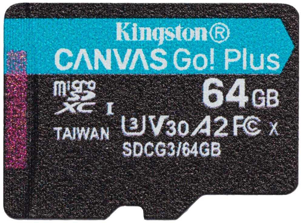 KINGSTON Canvas Go Plus 64GB microSDXC / UHS-I V30 U3 / CL10 / bez adaptéru