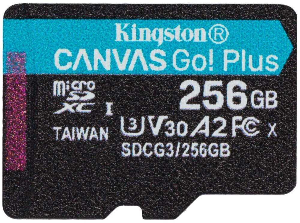 KINGSTON Canvas Go Plus 256GB microSDXC / UHS-I V30 U3 / CL10 / bez adaptéru