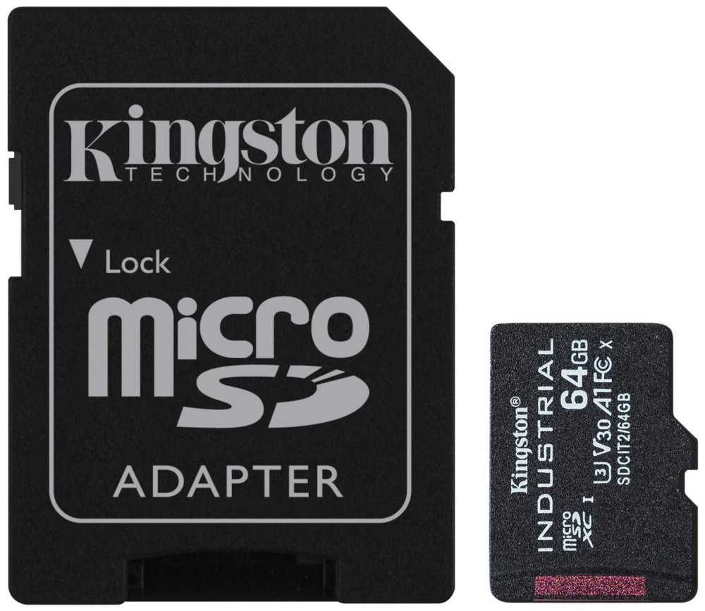 KINGSTON 64GB microSDXC / Industrial Temp / UHS-I / U3 / vč. adaptéru
