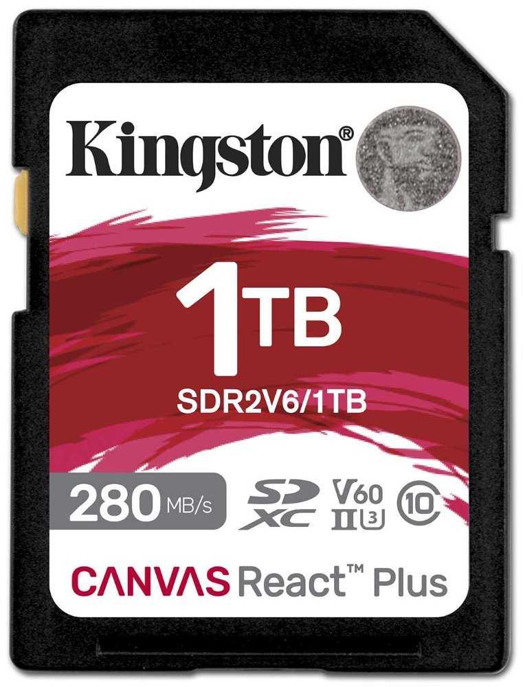 KINGSTON Canvas React Plus 1TB SDXC / UHS-II / U3 / V60 / 280R/100W / Full HD/4K