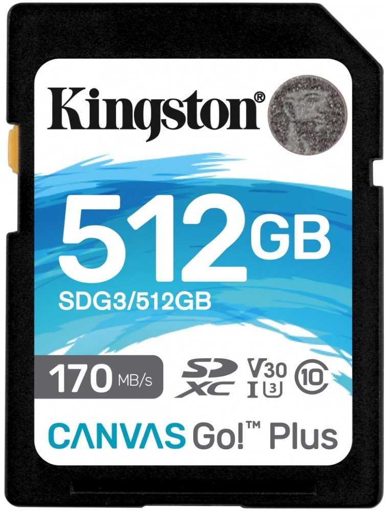 KINGSTON Canvas Go Plus 512GB SDXC / CL-10 / UHS-I / U3 / V30 / 170R