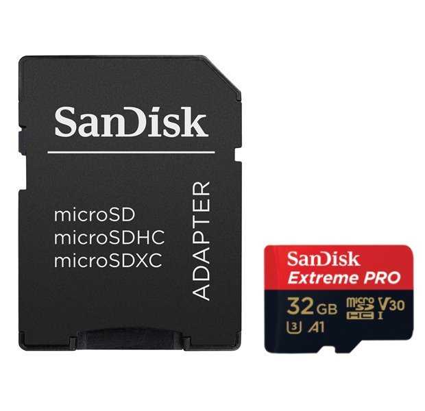 SanDisk Extreme Pro 32GB microSDHC / CL10 / A1 / UHS-I V30 / 100mb/s / vč. adaptéru