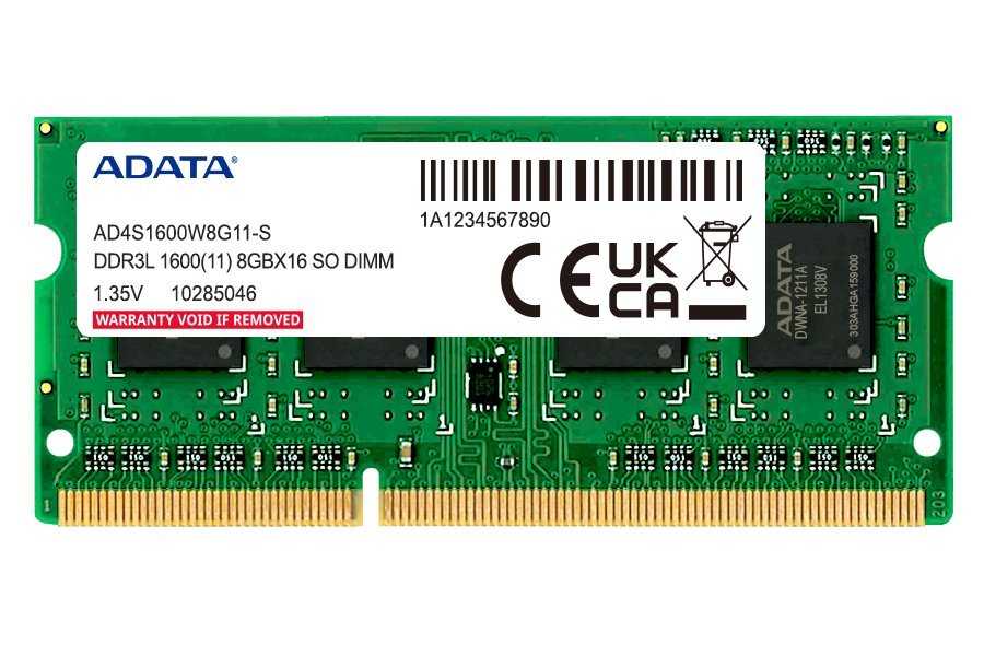 ADATA Premier 8GB DDR3L 1600MT/s / SO-DIMM / CL11 / 1,35V