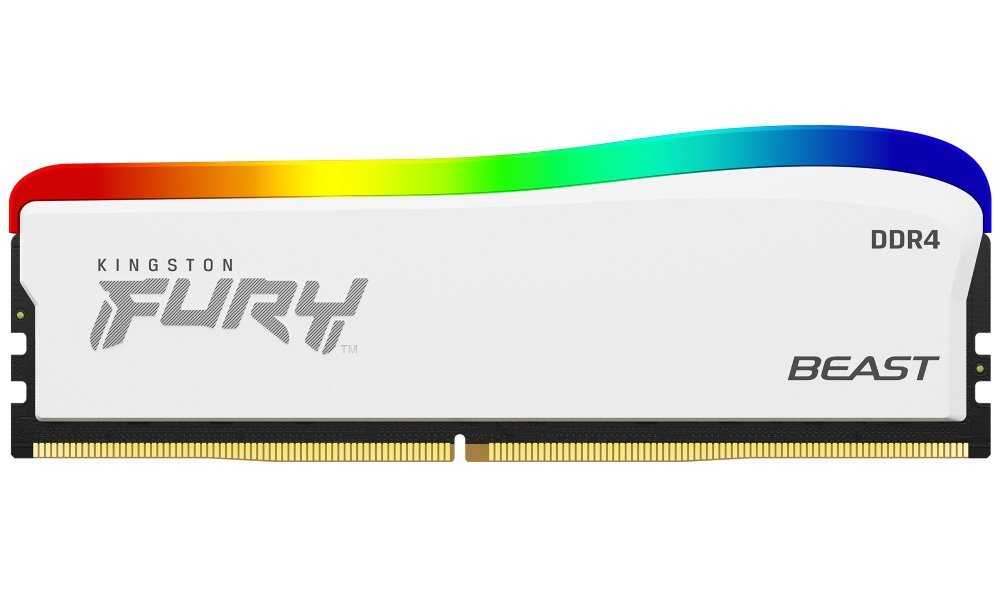 KINGSTON FURY Beast RGB 8GB DDR4 3200MT/s / CL16 / DIMM / Bílá