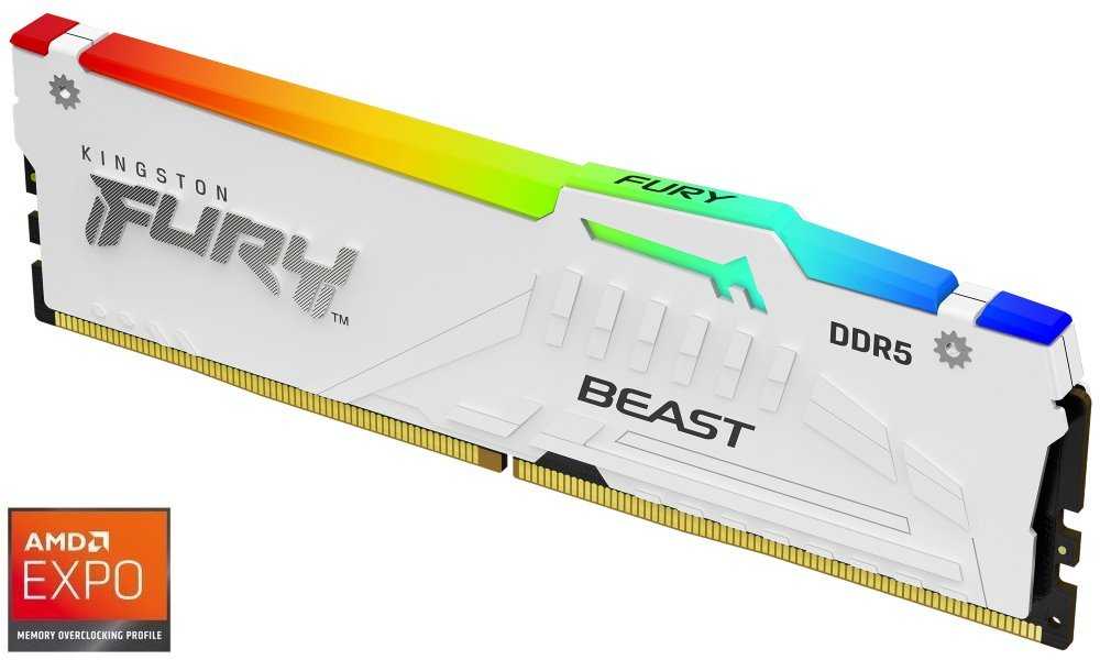 KINGSTON FURY Beast White RGB EXPO 32GB DDR5 5200MHz / CL36 / DIMM /