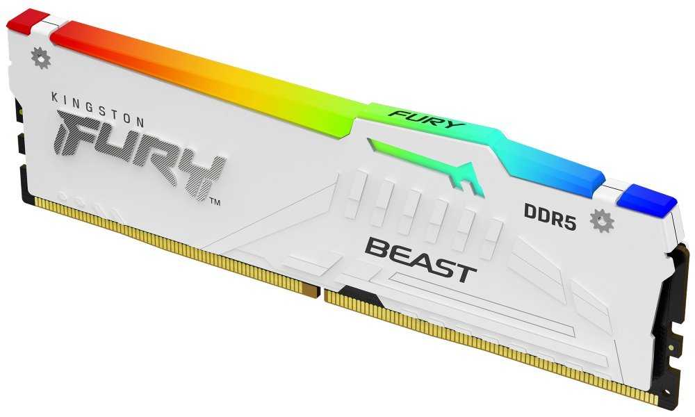 KINGSTON FURY Beast White RGB XMP 32GB DDR5 6000MT/s / CL40 / DIMM /