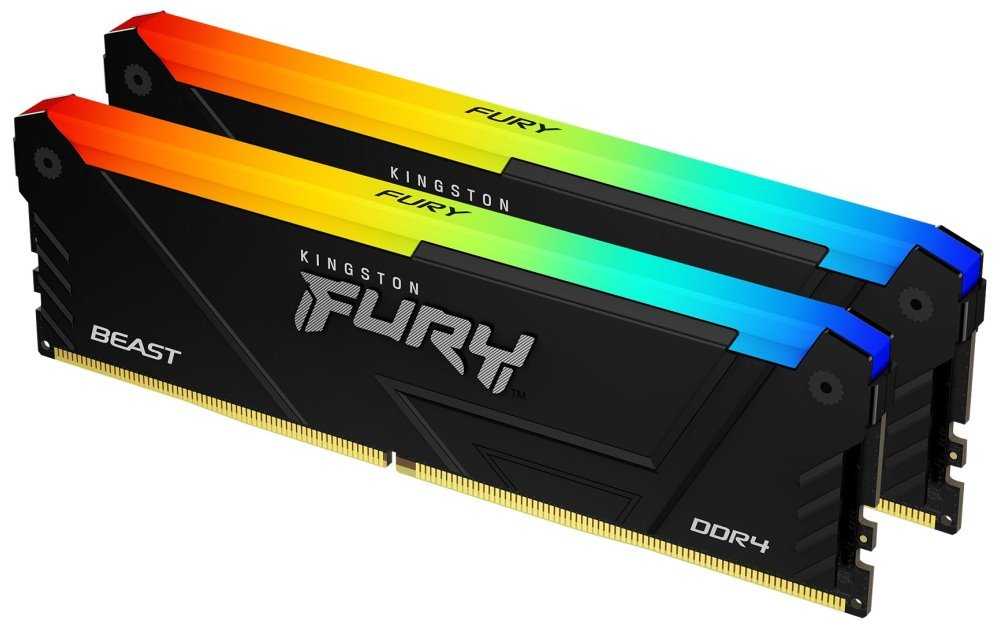 KINGSTON FURY Beast RGB 32GB DDR4 2666MT/s / DIMM / CL16 / 1Gx8 / KIT 2x 16GB