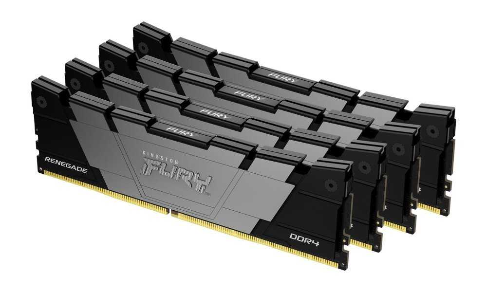 KINGSTON FURY Renegade 64GB DDR4 3200MT/s / CL16 / DIMM / Black / Kit 4x 16GB