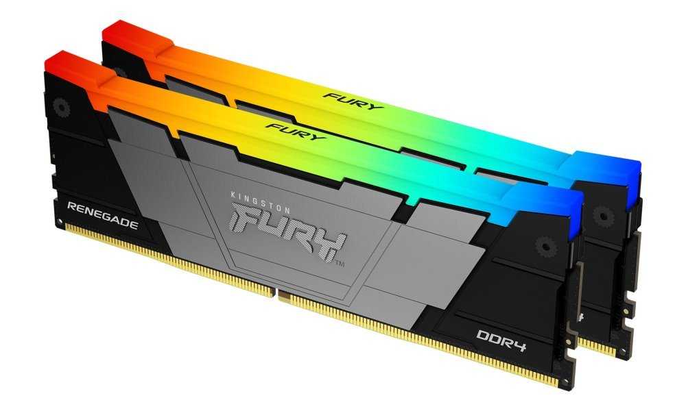 KINGSTON FURY Renegade RGB 16GB DDR4 3200MT/s / CL16 / DIMM / Black / Kit 2x 8GB