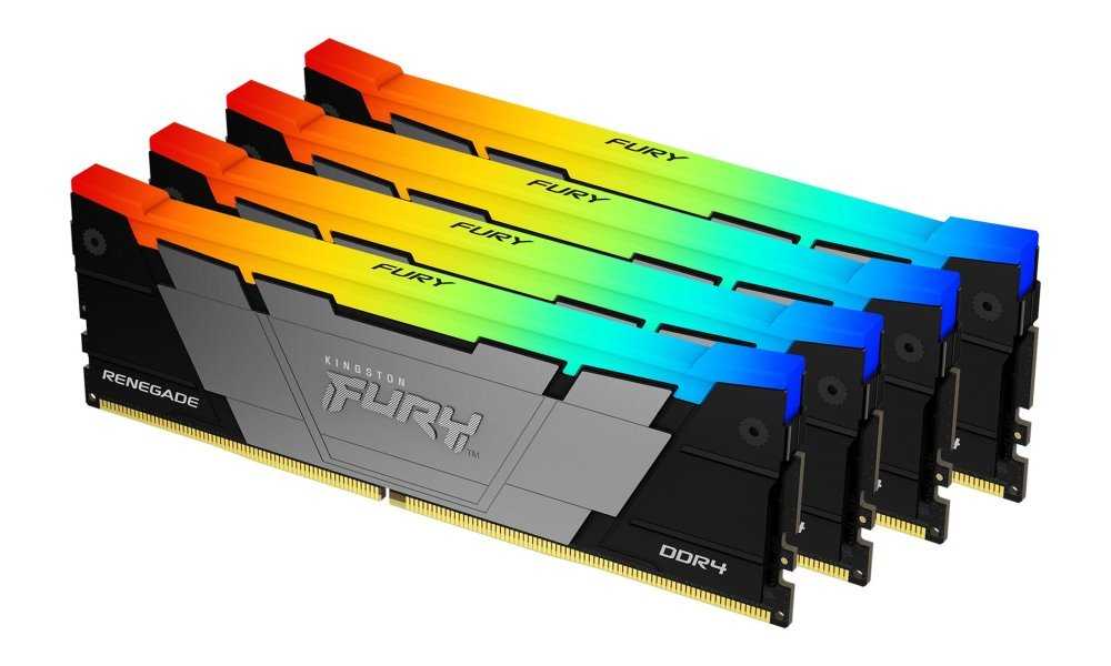 KINGSTON FURY Renegade RGB 128GB DDR4 3200MT/s / CL16 / DIMM / Black / Kit 4x 32GB