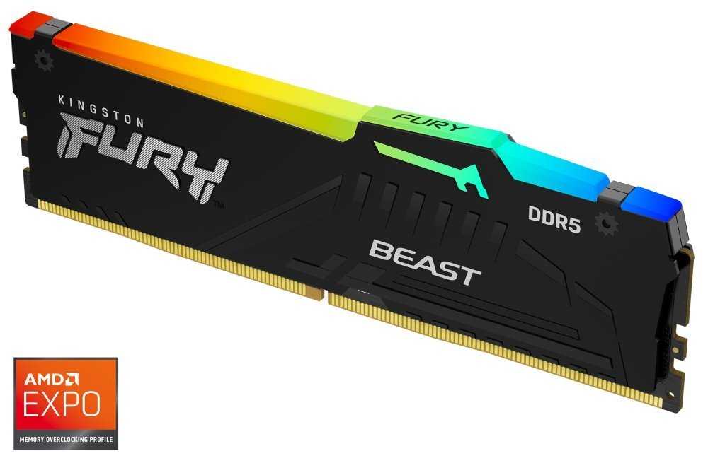 KINGSTON FURY Beast Black RGB EXPO 32GB DDR5 6400MT/s / CL32 / DIMM