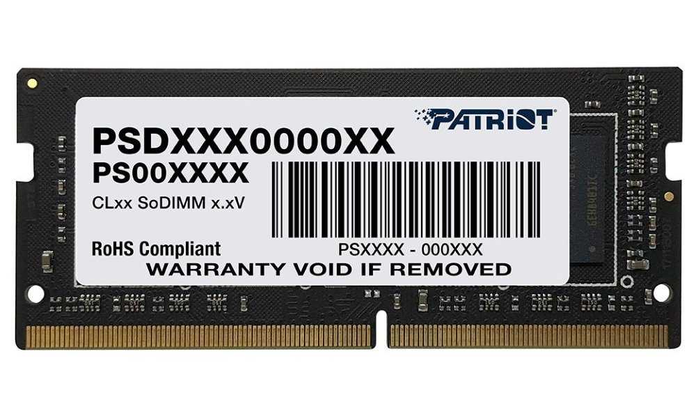 PATRIOT Signature 8GB DDR4 3200MT/s / SO-DIMM / CL22 / 1,2V