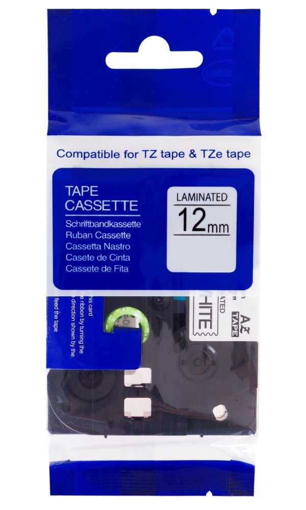 PRINTLINE kompatibilní páska s Brother TZE-132, 12mm, červený tisk/průsvitný podklad