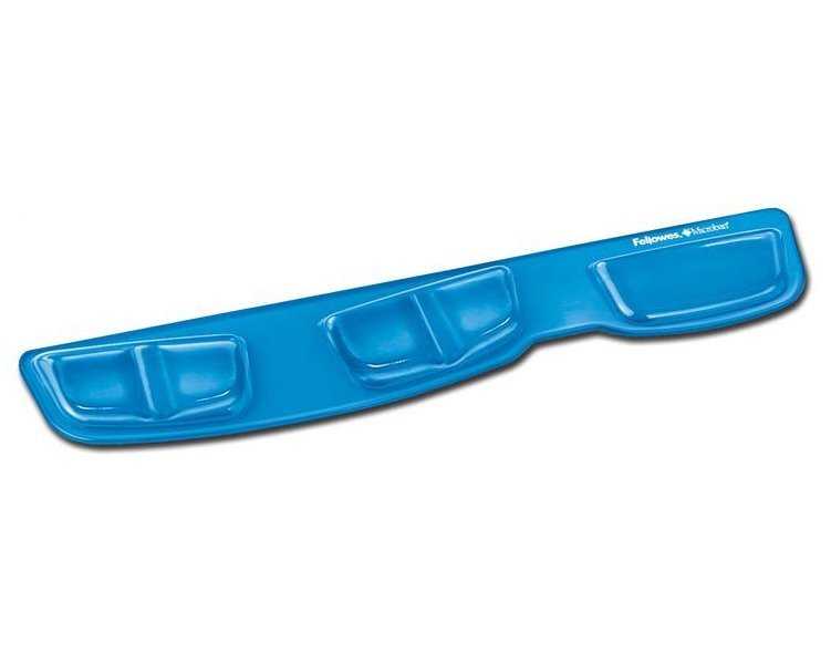 FELLOWES opěrka zápěstí ke klávesnici Health-V CRYSTAL gelová Microban modrá