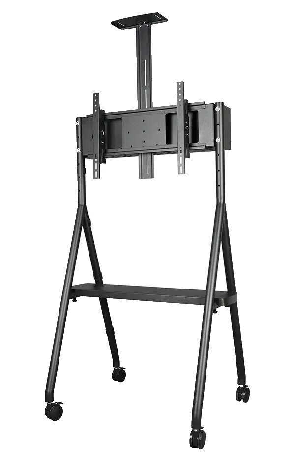 Neomounts  NS-M1500BLACK / Mobile Flat Screen Floor Stand (height: 110 - 144 cm) / Black