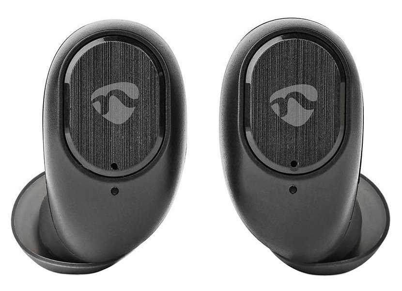 NEDIS bezdrátová sluchátka + mikrofon/ TWS/ BT/ 103 dB/ výdrž 3 hodiny/ hlasové ovládání/ nabíjecí pouzdro/ černé