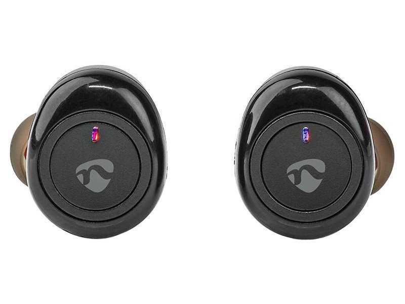NEDIS bezdrátová sluchátka + mikrofon/ TWS/ BT/ 103 dB/ výdrž 4 hodiny/ hlasové ovládání/ nabíjecí pouzdro/ černé