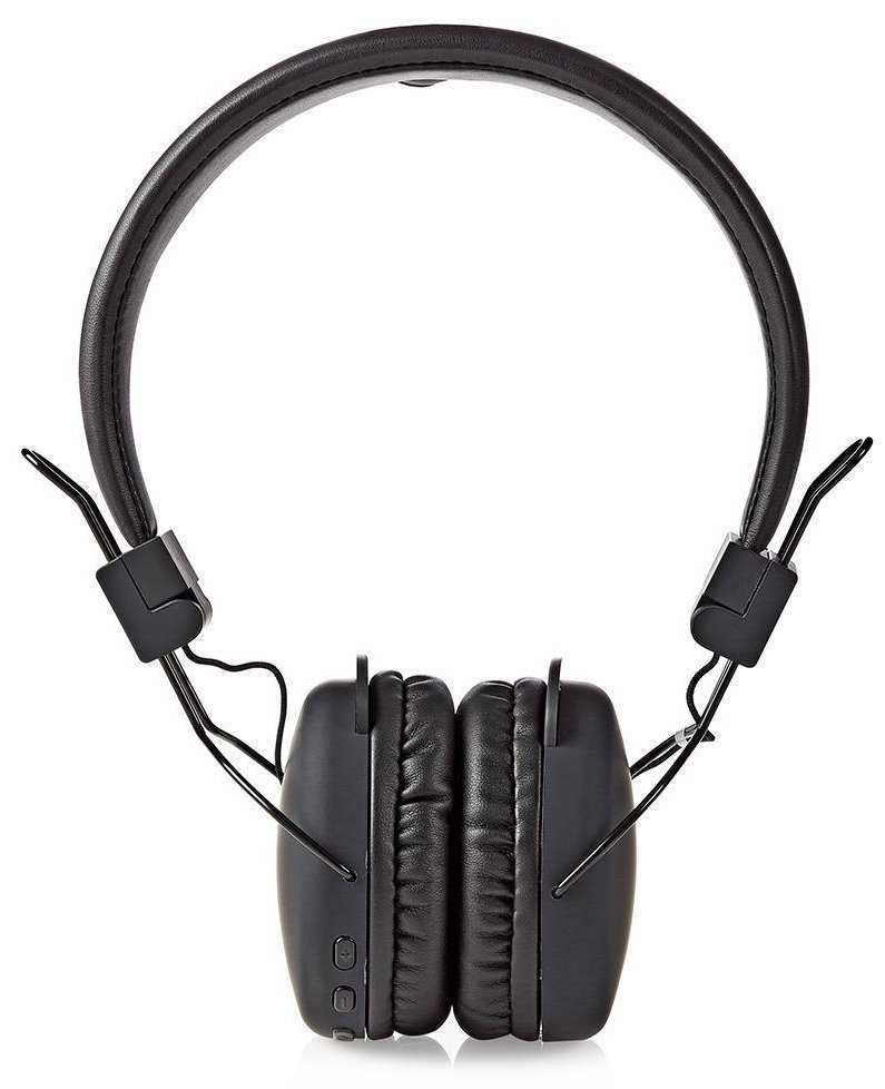 NEDIS bezdrátová sluchátka + mikrofon/ ON-EAR/ výdrž 15 hodin/ ovládání stiskem/ ovládání hlasitosti/ černé