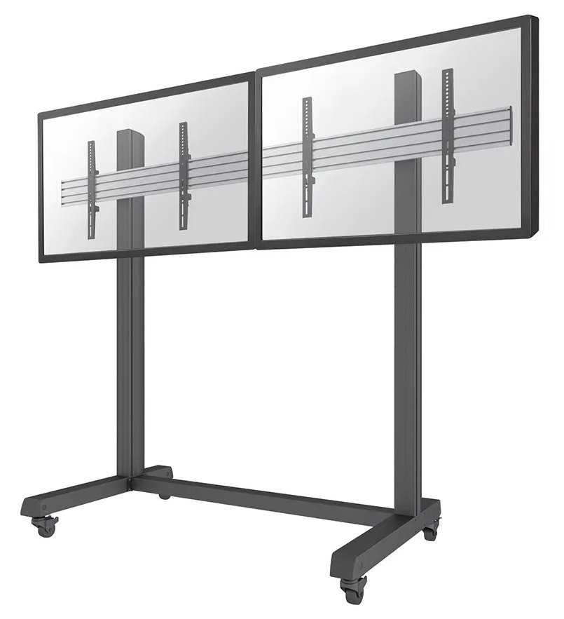 Neomounts Pro  NMPRO-M21 / Mobile Flat Screen Trolley - 2x1 (2 x horizontal) - box 1/2 / Black/silver