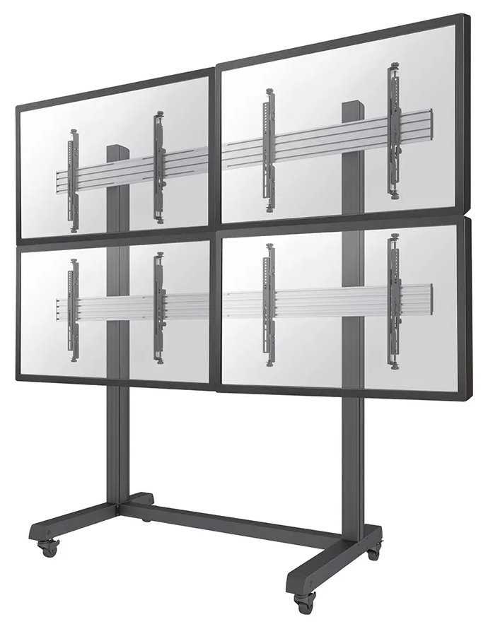 Neomounts Pro  NMPRO-M22 / Mobile Flat Screen Trolley - 2x2 (2 x horizontal/2 x vertical) - box 1/2 / Black/silver