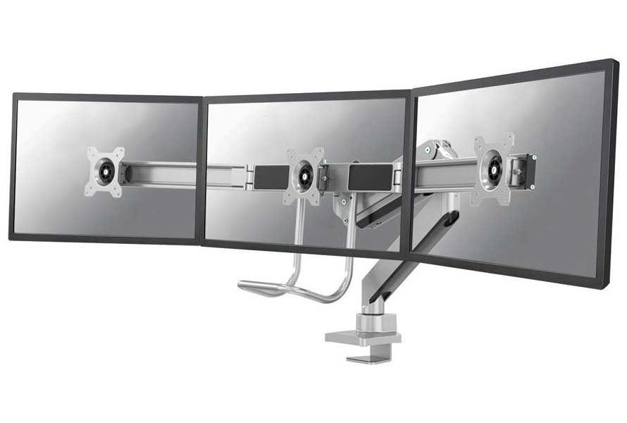 Neomounts Select  NM-D775DX3SILVER / Flat Screen Desk mount (17-27") desk clamp/grommet / Silver