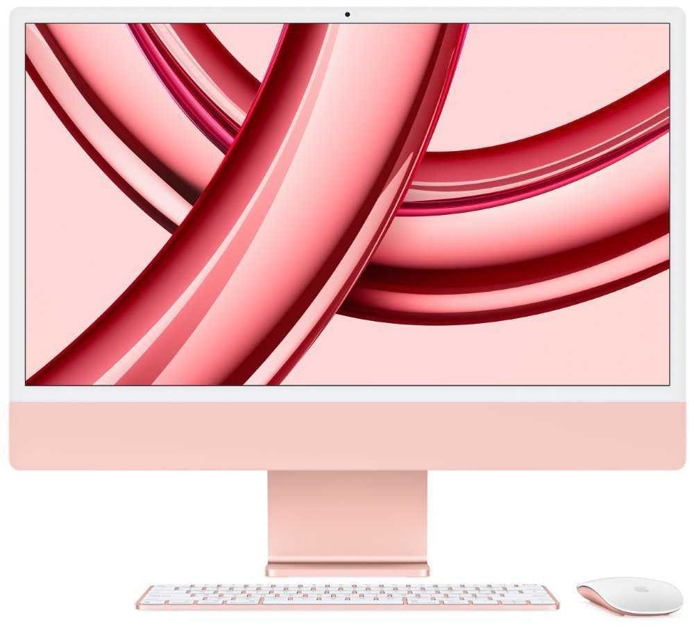 Apple iMac 24"with Retina 4.5K display:M3 chip with 8-core CPU and 10-core GPU, 256GB SSD - Pink