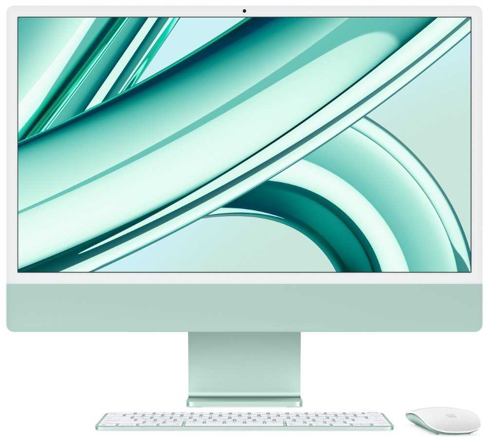 Apple iMac 24"with Retina 4.5K display:M3 chip with 8-core CPU and 10-core GPU, 512GB SSD - Green