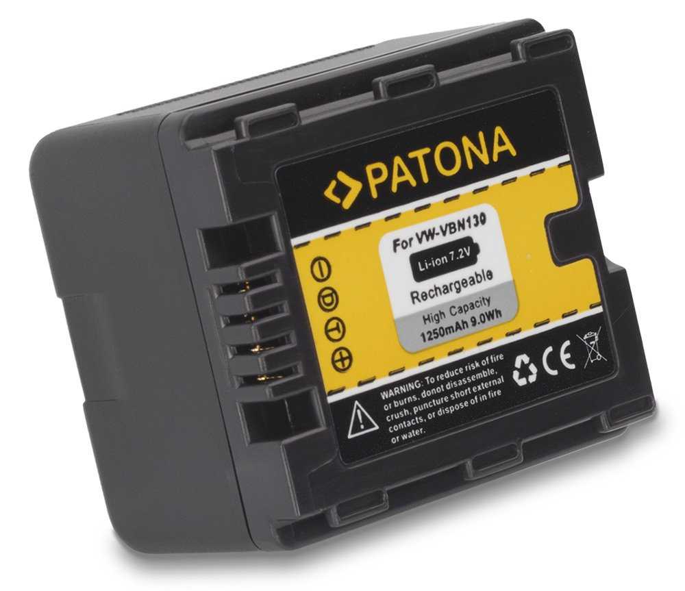 PATONA baterie pro digitální kameru Panasonic VBN130 1250mAh