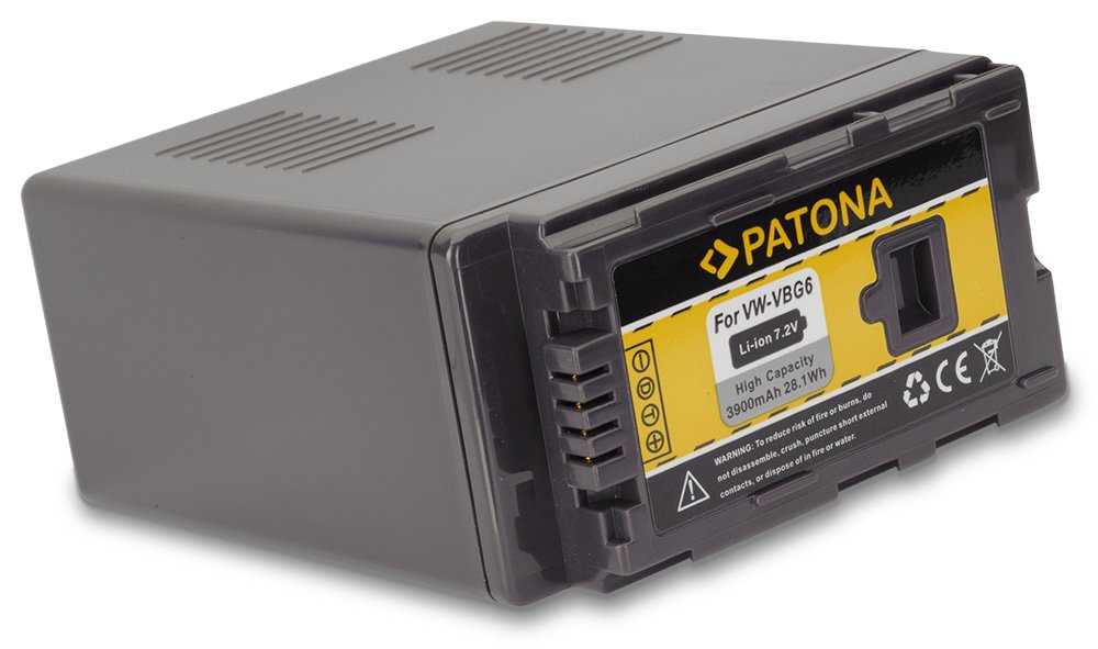 PATONA baterie pro digitální kameru Panasonic VW-VBG6 3900mAh