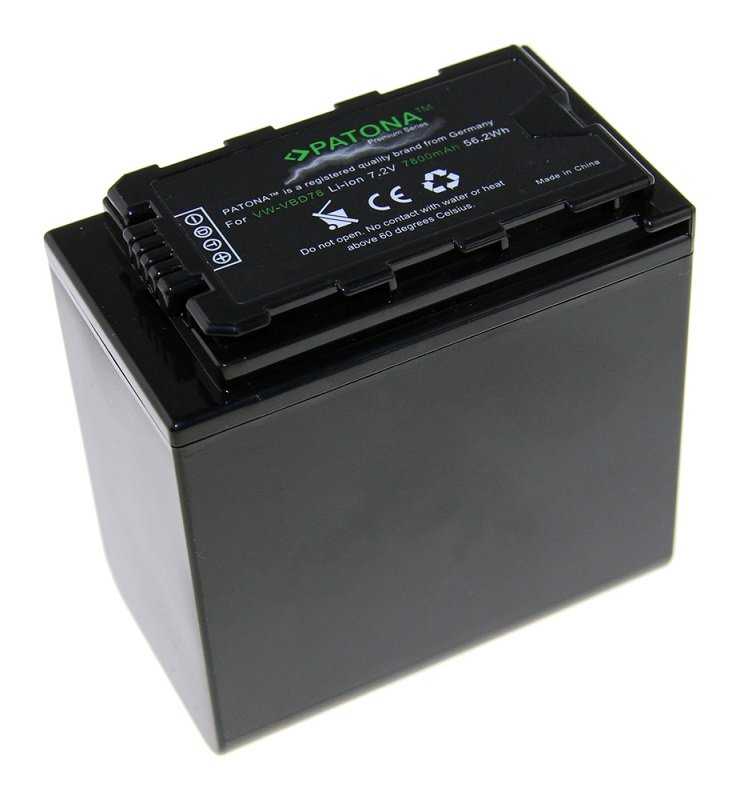 PATONA baterie pro digitální kameru Panasonic VW-VBD78 7800mAh Li-Ion