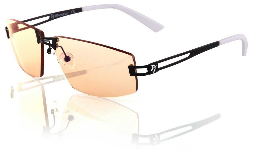 AROZZI herní brýle VISIONE VX-600 White/ černobílé obroučky/ jantarová skla