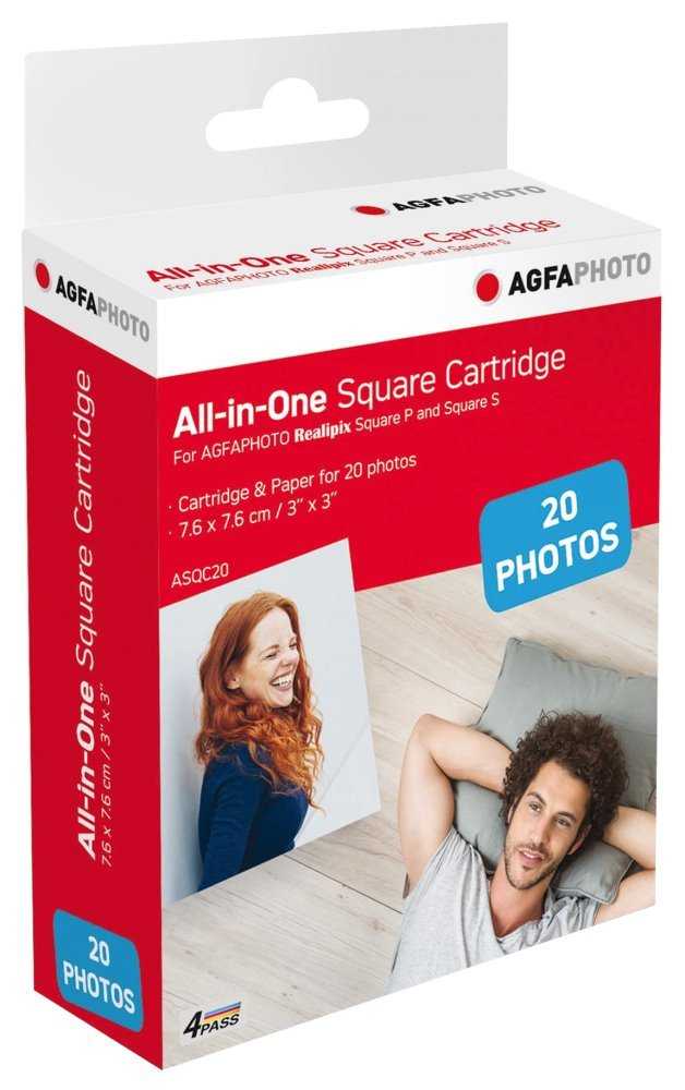 AGFA PHOTO ASQC20 papír 7,6 x 7,6/ do sublimační tiskárny/ Square P/ 20ks / Včetně inkoustu
