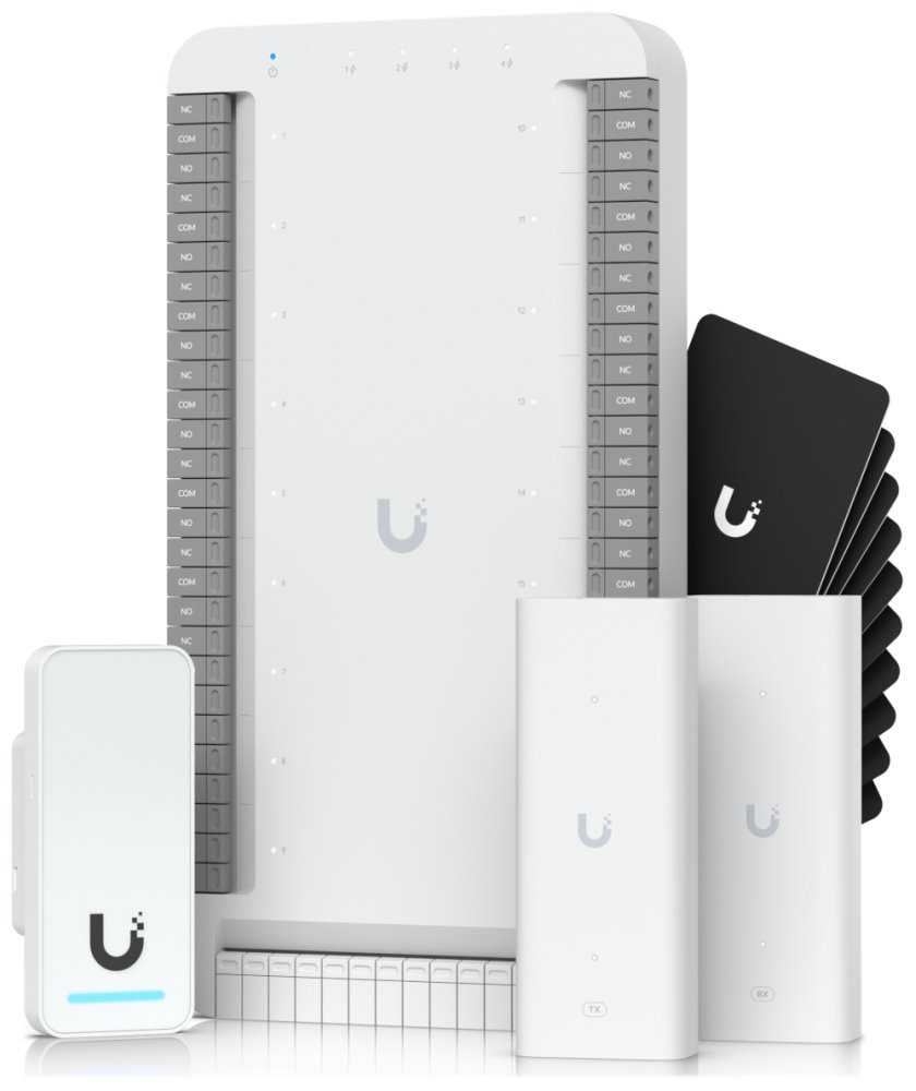 Ubiquiti Elevator Starter Kit - Výtahová sada, 1x rozbočovač, 1x čtečka G2, 2x PoE extender, 10x přístupová karta